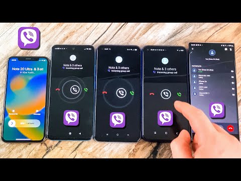 Viber Incoming Call iPhone Xs + Samsung Note 20 + Xiaomi RN11 + OPPO + Blackview at the same Time