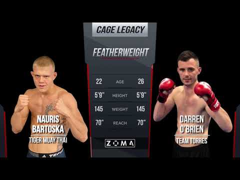 Darren O'Brien (Torres) V  Nauris Bartoska (Tiger MT) - Cage Legacy 13
