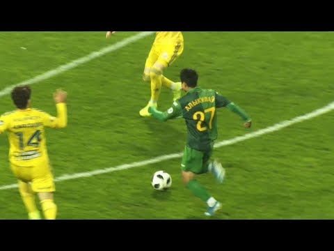 Праход праз усё поле Гулжыгіта Алыкулава / БАТЭ - Нёман / 28.09.2019