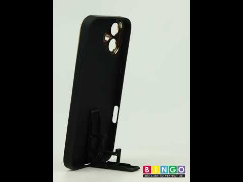 Миниатюра изображения товара Чехол-накладка Bingo Gold Line для Apple iPhone 16 Plus (черный)
