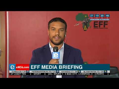 EFF leader Julius Malema will address a media briefing later today