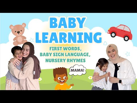 Baby Learning Video - First Words, Songs and Nursery Rhymes for Babies - Toddler Videos - English