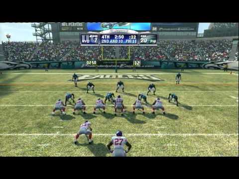 MADDEN NFL 09 (PS3) NEW YORK GIANTS vs PHILADELPHIA EAGLES 4th QUARTER