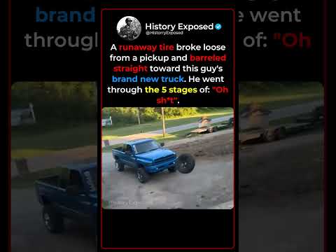 When a Runaway Tire Almost Destroyed This Man's Truck 🛞💥