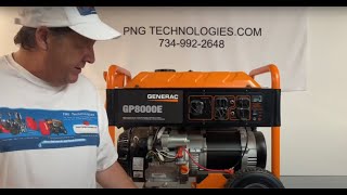 Generac GP8000E - Conversion video from gas to Propane & Natural Gas