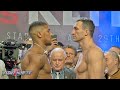 THE OFFICIAL ANTHONY JOSHUA VS. WLADIMIR KLITSCHKO WEIGH IN AND FACE OFF VIDEO!