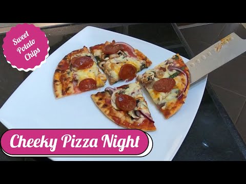 Greek Flat Bread | Mini Pizza's With | Sweet Potato Chips #greek #pizza #sweetpotato