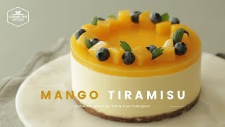 망고 티라미수 케이크 만들기 : Mango Tiramisu Cake Recipe : マンゴーティラミスケーキ | Cooking ASMR