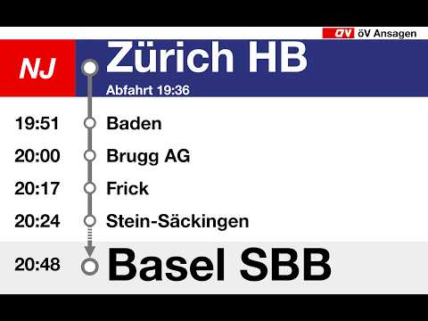 SBB TTS Ansage • Begrüssung im NightJet nach Basel SBB