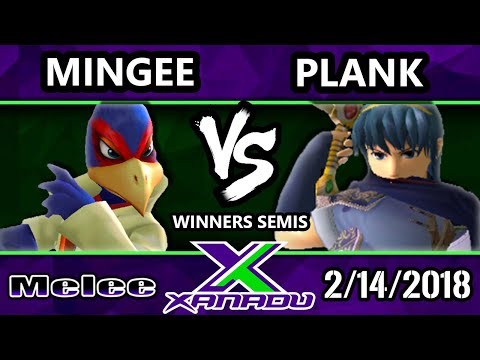 S@X 241 Melee - Mingee (Falco) Vs. Plank (Fox, Marth, Sheik) - SSBM Winners Semis - Smash Melee