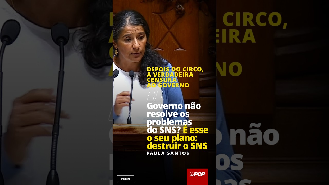 🧑‍⚕️💸 Governo não resolve os problemas do SNS? É esse o seu plano: destruir o SNS