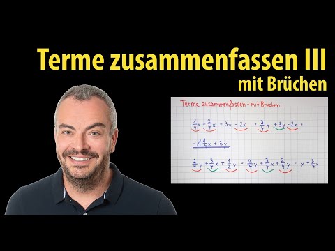 Combining terms III - with fractions | simply explained by Lehrerschmidt