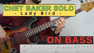 Lady Bird - Chet Baker trumpet solo transcription with TAB