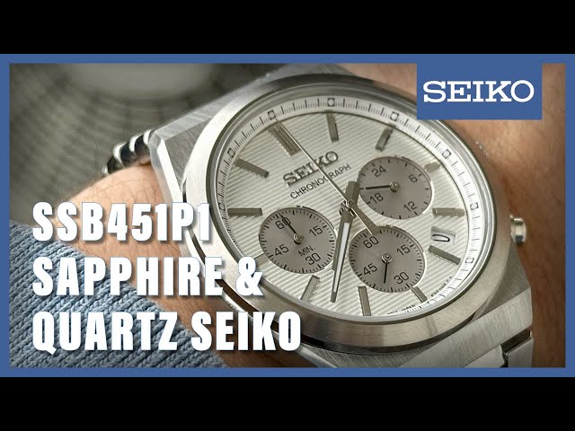 ساعة سيكو سبورت كرونوغراف كوارتز رجالية - SSB451P1