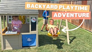 BTMWAY cedar wood toddler playhouse and swing review