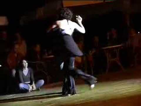  Corina de la Rosa  and  Julio Balmaceda  are  dancing  to  the  milonga  "  Morena  "