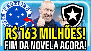 🚨💣BOMBA! BOTAFOGO CONCORDA EM VENDER CRAQUE PARA O CRUZEIRO POR R$163 MILHÕES! NOTÍCIAS DO CRUZEIRO