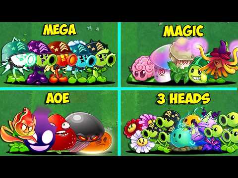 Pvz 2 - Random 15 Team 5 Plants LEVEL 1 Vs All Zombies - Which Team Plant Will Win?