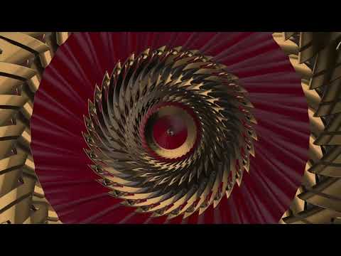 Club Visuals 1102 - Gold & Red Twirling VJ Loop