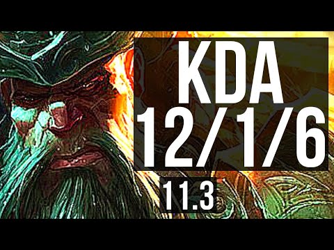 GANGPLANK vs MORDEKAISER (TOP) | 12/1/6, Legendary, 1.6M mastery | NA Diamond | v11.3