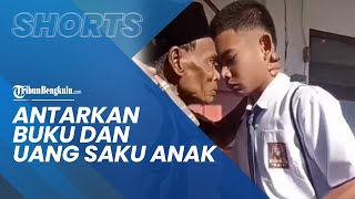 Momen Haru sang Ayah Antarkan Buku & Uang Saku ke Sekolah Anaknya, Tempuh Jarak Jauh di Usia Lanjut