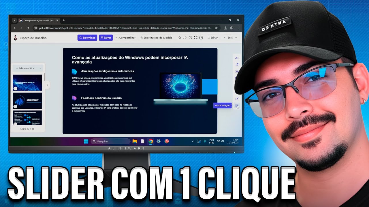 CHEGA DE PERDER HORAS! 🤯 A IA que CRIA PPTs PROFISSIONAIS em 1 CLIQUE (Melhor que PowerPoint!)