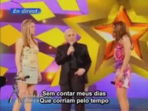 Aznavour, Daughter and Granddaughter singing "Hier Encore"