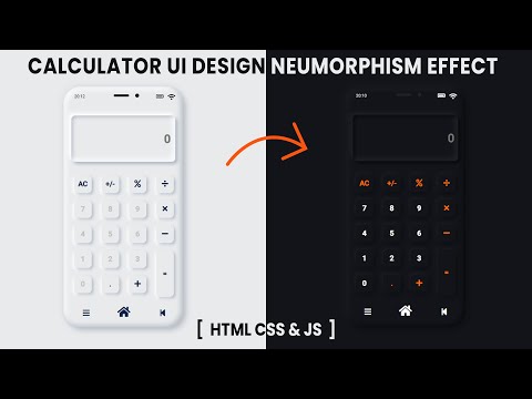 Neumorphic Calculator Using Html Css And Javascript Html Css Javascript Coding Webdesign