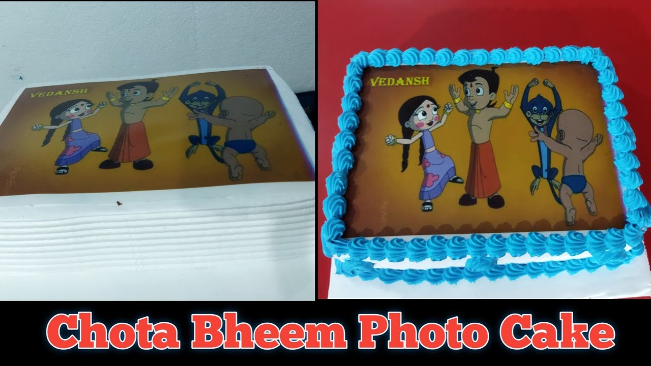 How To Make Photo Printed Cake | Chota Bheem Cake | Chota Bheem Photo Printed Cake