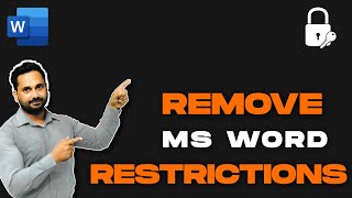 How to remove restrict editing Password from MS Word File | Method 1