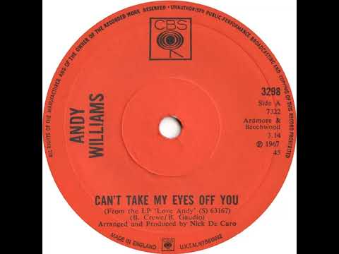 UK New Entry 1968 (60) Andy Williams - Can't Take My Eyes Off You