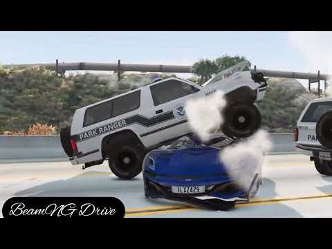 High Speed Traffic Near Misses & Crashes - BeamNG Drive