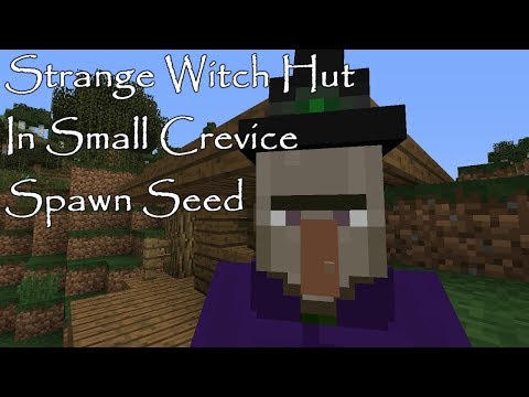 Strange Witch Hut in Small Crevice - Spawn Seed 1.12.2 (Minecraft)