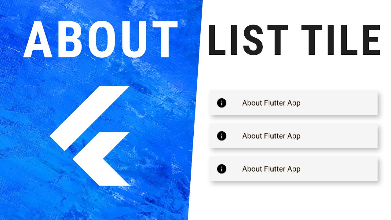 Flutter AboutListTile Widget