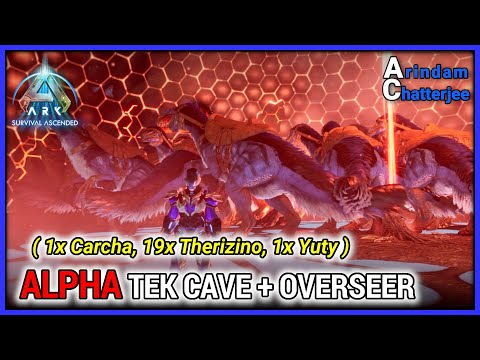 ARK Ascended Island - SOLO ALPHA TEK CAVE & ALPHA OVERSEER (1x Carcha, 19x Theri, 1x Yuty) - S3E35