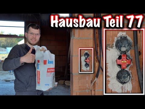 Hausbau Teil 77! (Die ersten Schalterdosen eingipsen) ElektroM