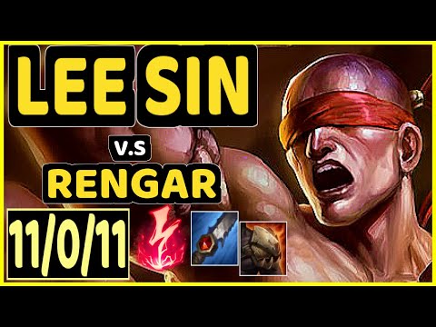 SKEANZ (LEE SIN) vs RENGAR - 11/0/11 KDA JUNGLE CHALLENGER GAMEPLAY - EUW