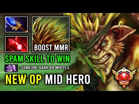 NEW OP MID HERO 11Min Scepter Press W to Boost MMR Bristleback EZ 23Min GG Dota 2