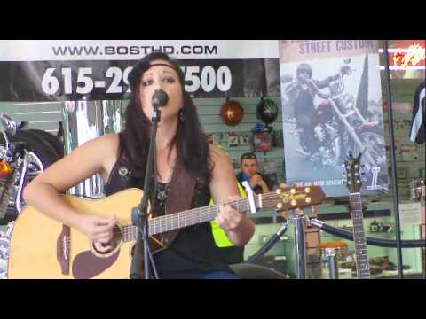 Amanda Nagurney playing at Bost Harley Davidson for the NashvilleEar.com Songwriter Stage