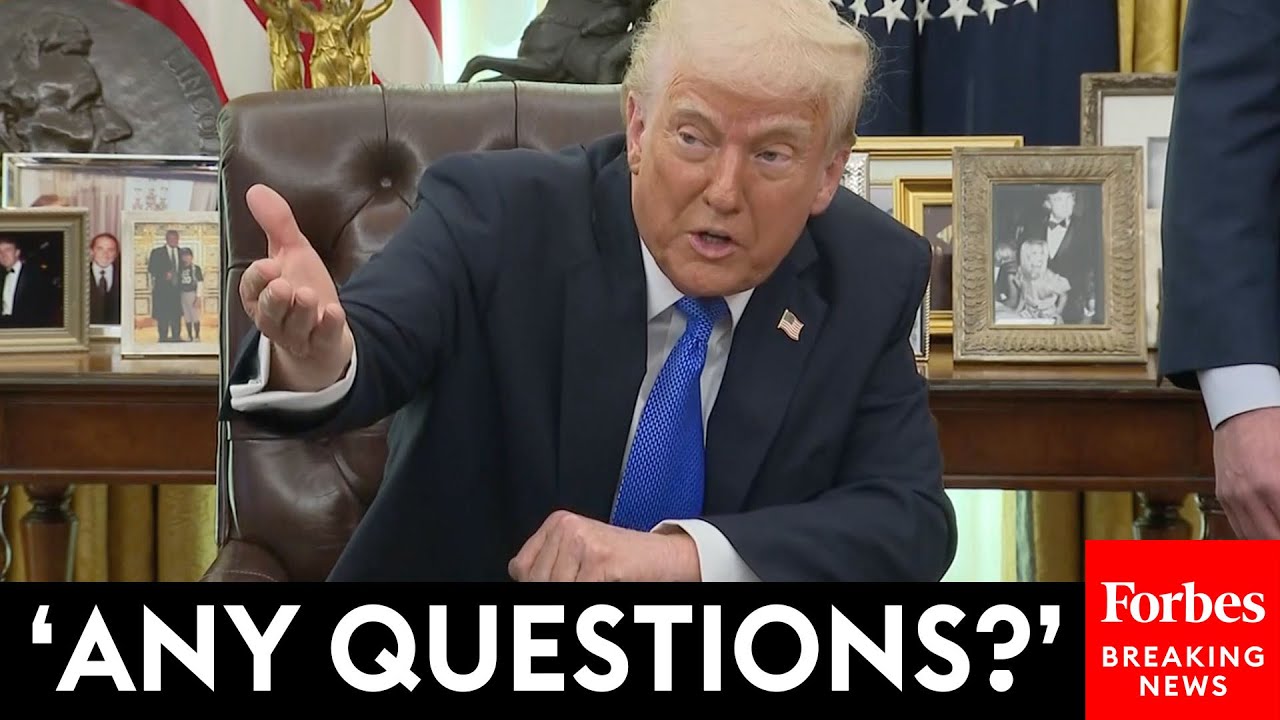 BREAKING: Trump Announces F-47 Plane And Takes Multiple Questions From Reporters In The Oval Office