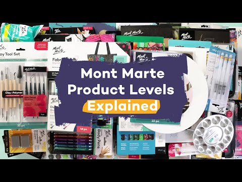 Mont Marte — leiðbeiningar um vörulínur (EN)