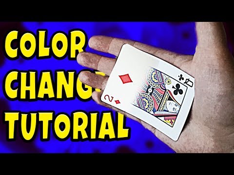 Color Change in the PALM - Card trick explanation to copy
