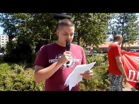 Identität verteidigen - Volkstod stoppen. JN Kundgebung in Rostock 06.07.2013