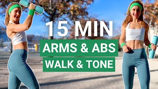 15 Min Arms & Abs with 1 Dumbbell