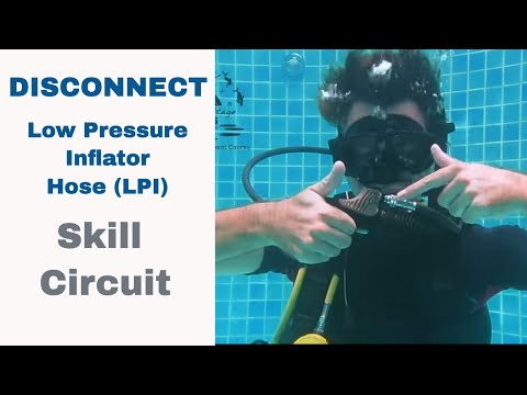Disconnect LPI Low Pressure Inflator Hose • Divemaster & PADI IDC Skill Circuit