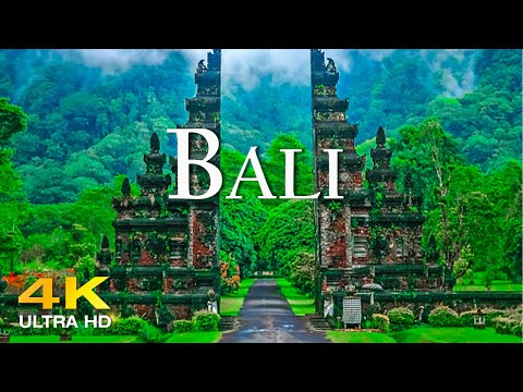 FLYING OVER BALI (4K UHD) Amazing Beautiful Nature Scenery with Relaxing Music | 4K VIDEO ULTRA HD