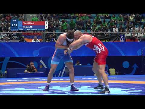 1/4 GR - 97 kg: A. OMAROV (CZE) v. M. KAJAIA (SRB)
