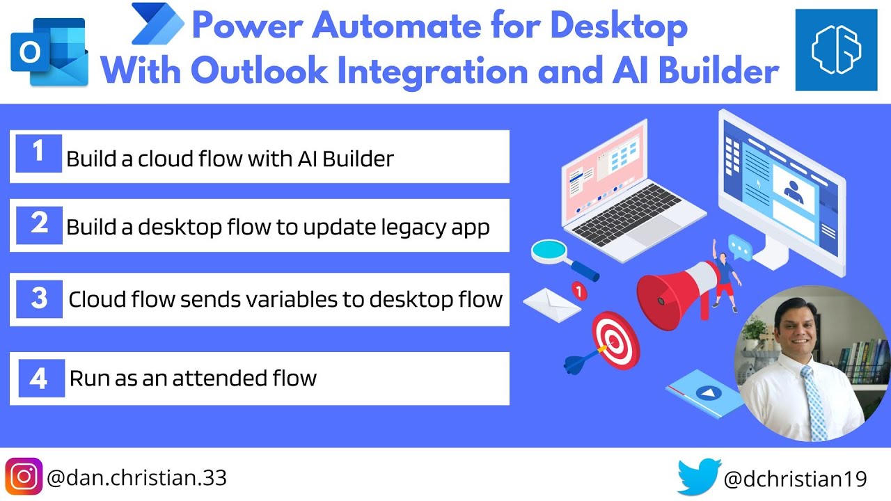 Power Automate Desktop With Outlook Integration and AI Builder