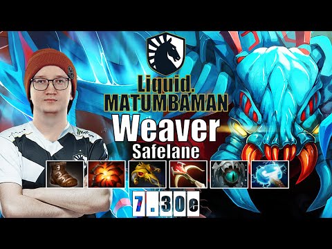 Weaver Safelane | Liquid.MATUMBAMAN | MATU GODLIKE WEAVER BEAST CARRY | 7.30e Gameplay Highlights