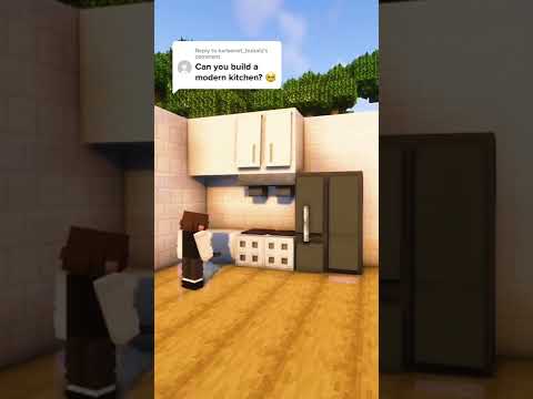 Minecraft: Beautiful Modern Kitchen Build | #shorts